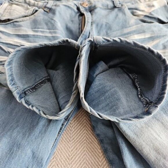 Raw X Jeans Men's 40x32 Standard Distressed Medium Wash Blue Stretch RN# 137711 - Picture 7 of 16